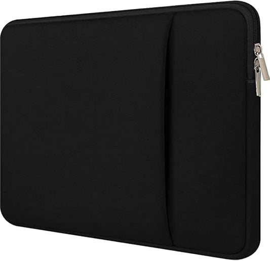 Dyazo Laptop Sleeve 15.6 inches, Durable Shockproof Neoprene Case Cover Carrying Bag Case with Pockets Compatible for HP/Crome Book/ASUS & Other Laptops, Notebook, Black (ONE Pocket 15.6 Black)
