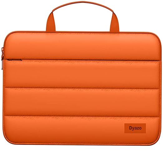 Dyazo 13-13.3 Inch Fluffy Laptop Sleeve | Shockproof & Stylish Laptop Cover for Travel & Work | Soft Padded Laptop Case Cover | Compatible for MacBook Air/Pro, HP, Dell, Asus and Lenovo (Orange)